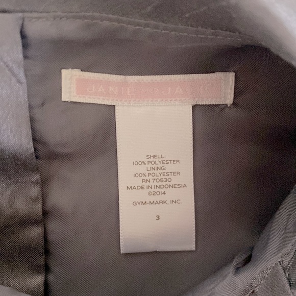 JANIE AND JACK SILVER FLOCKED DRESS - Picture 5 of 5